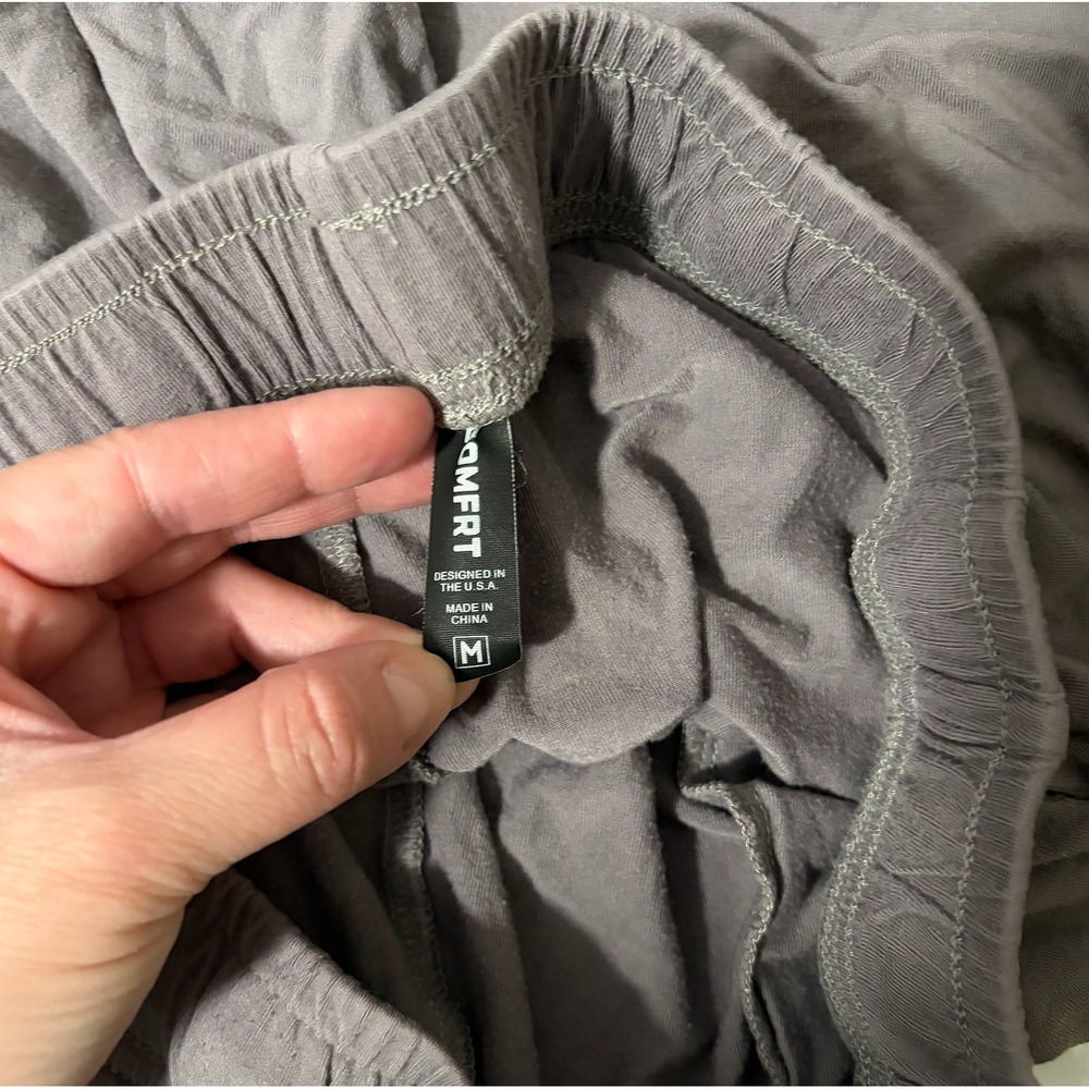 Comfrt Mauve Gray Lounge Shorts Drawstring Elastic‎ Waist Pockets MEDIUM - Picture 5 of 6